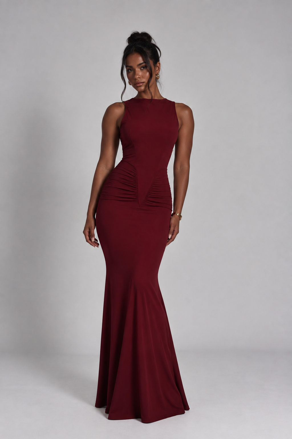 Claire Ruched Maxi Dress