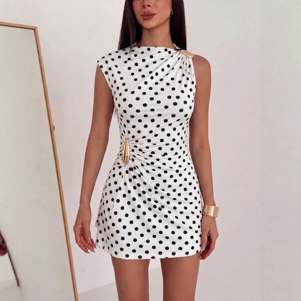 Maggie Sleeveless Ruched Dress